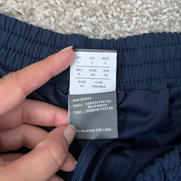 New Balance Blue Athletic Trackpants Pockets Performance Logo Blokecore Large - Picture 9 of 14